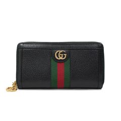Gucci GUCCI Ophidia Bifold GG Supreme Beige/Ebony/Brown/Green/Red Double G  Web Stripe 644334 Small Wallet