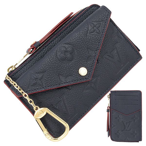 Louis Vuitton Monogram Implant Coin Case With Key Ring Card Case Wallet Mini Wallet Coin Purse