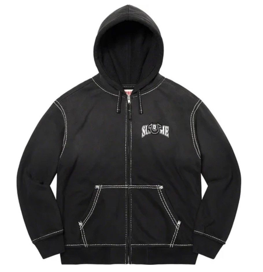 image of Supreme True Religion Men’S Zip Up Hoodie Sweatshirt Fw22 Ds in Black, Men's (Size Large)