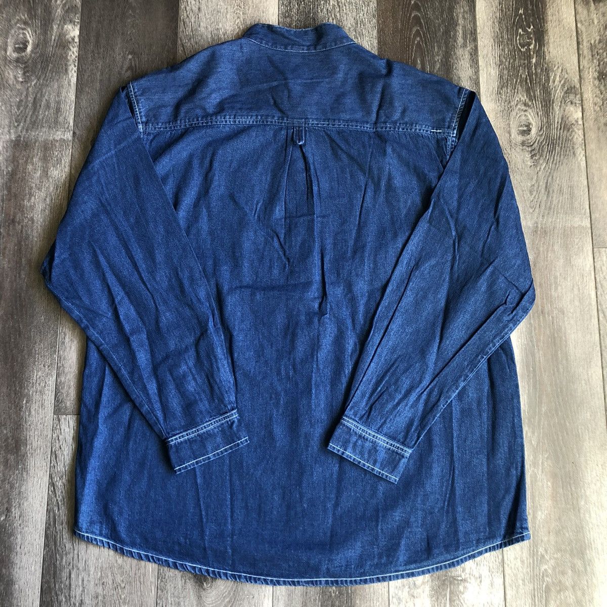 Fila New Vintage 1990s FILA Denim Button Up Logo Longsleeve Shirt Size US L / EU 52-54 / 3 - 2 Thumbnail