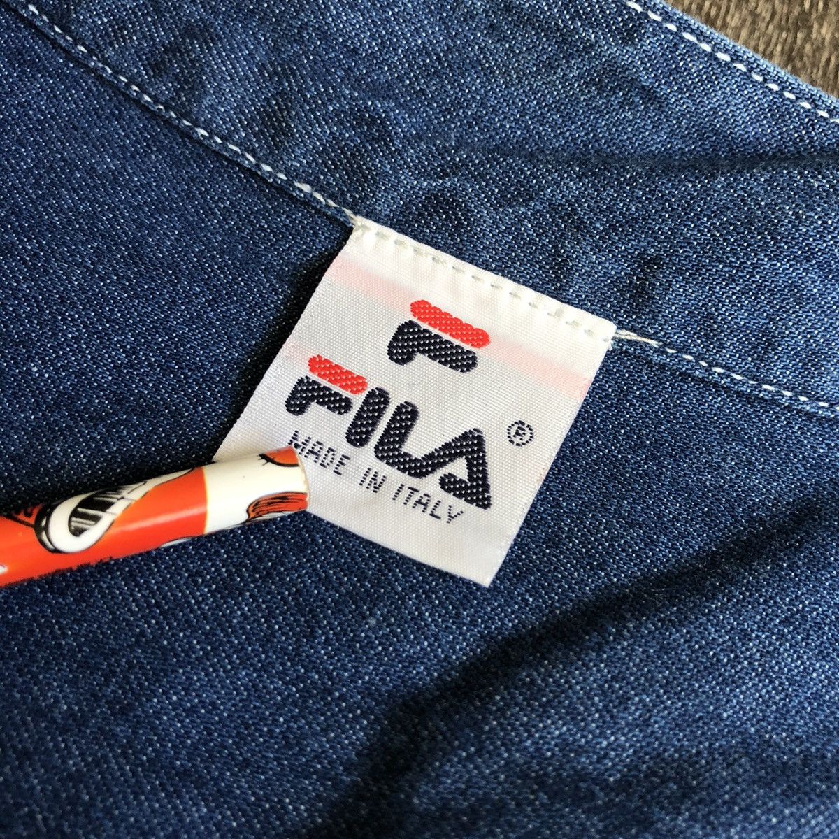Fila New Vintage 1990s FILA Denim Button Up Logo Longsleeve Shirt Size US L / EU 52-54 / 3 - 5 Thumbnail