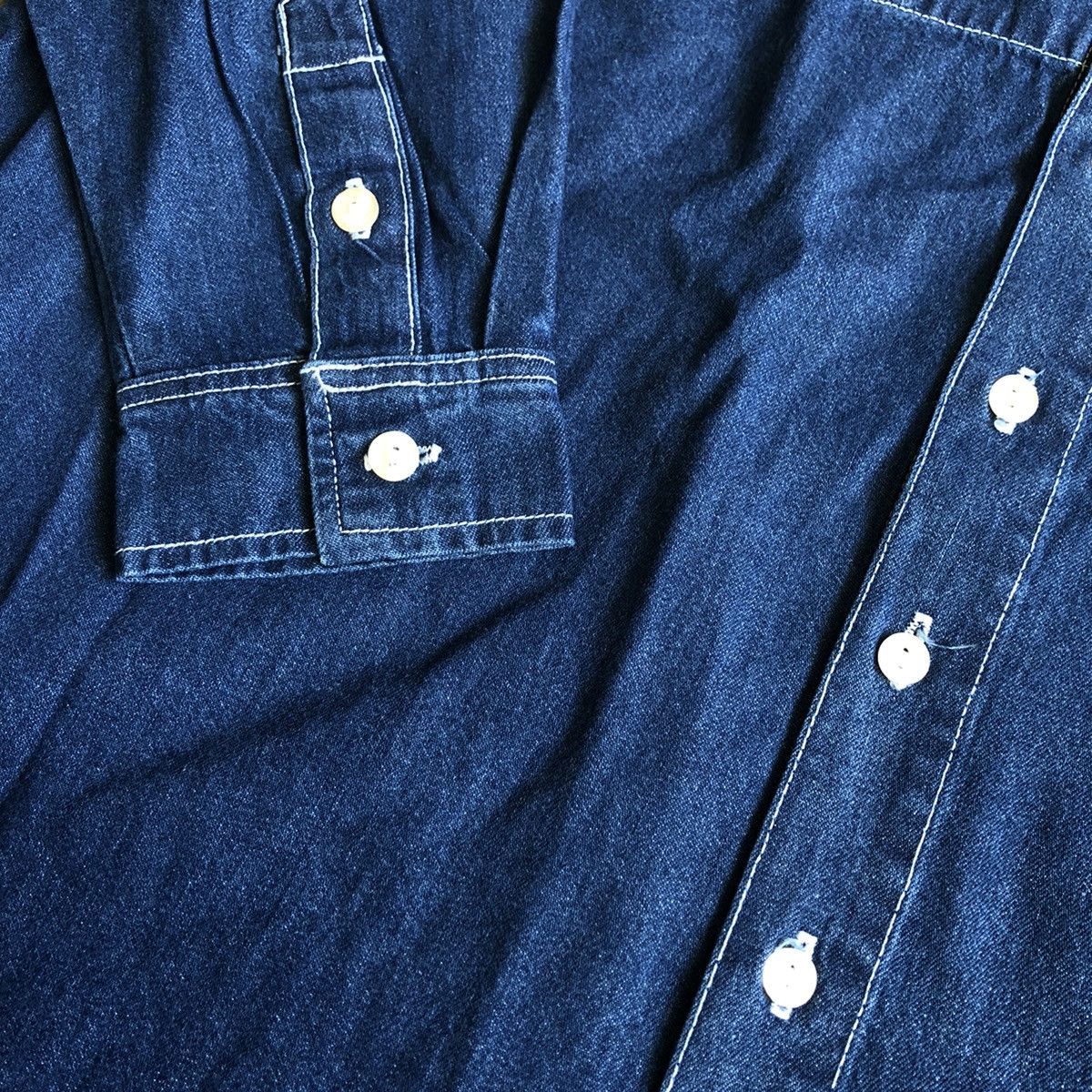 Fila New Vintage 1990s FILA Denim Button Up Logo Longsleeve Shirt Size US L / EU 52-54 / 3 - 3 Thumbnail