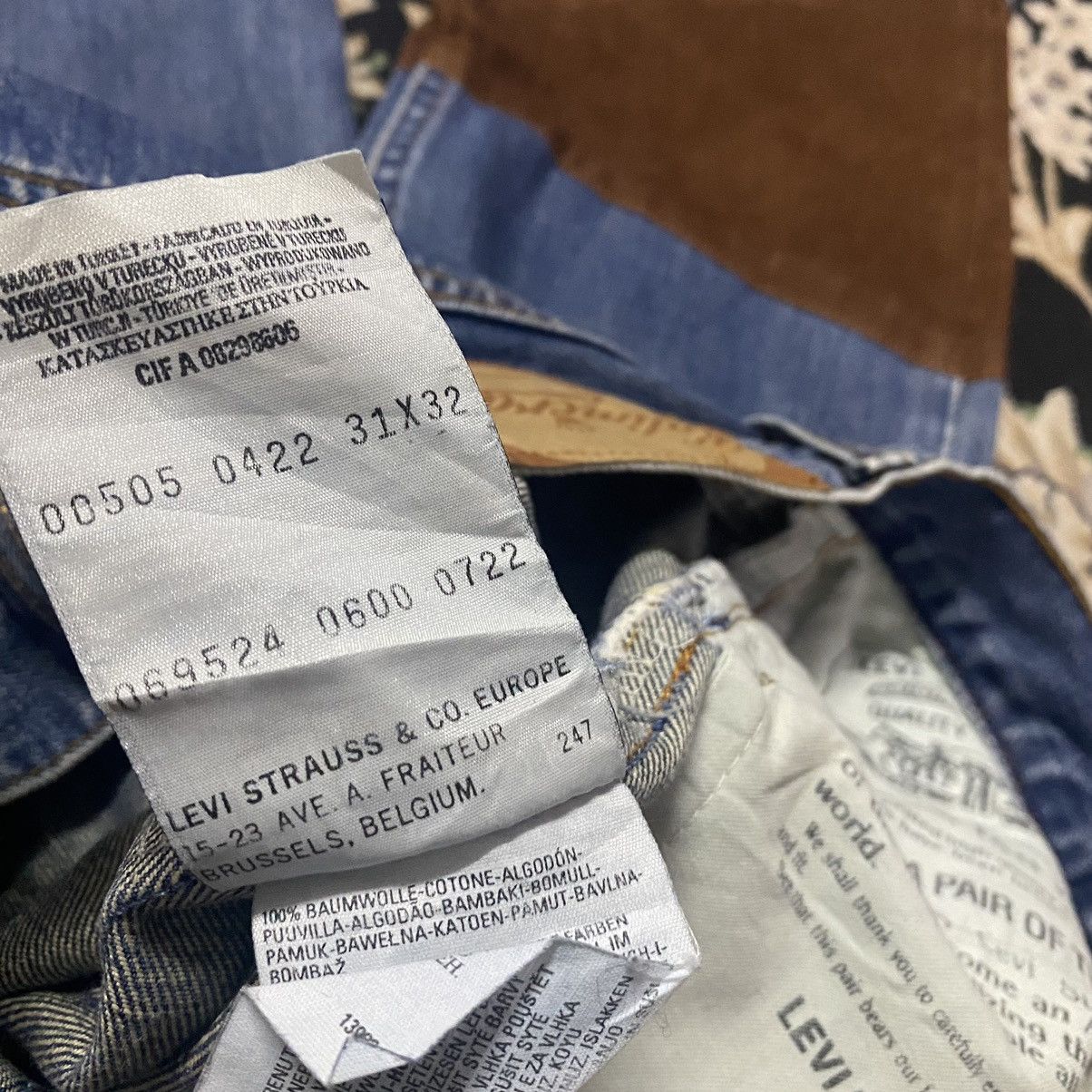 Levi's Levis 505 Patchwork Remake By Kalimera Japan Size US 30 / EU 46 - 22 Thumbnail