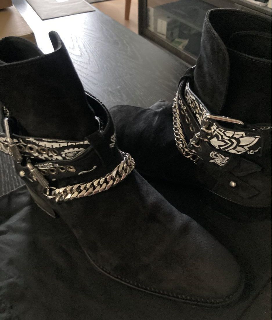 Amiri Amiri Bandana Buckle Boots | Grailed