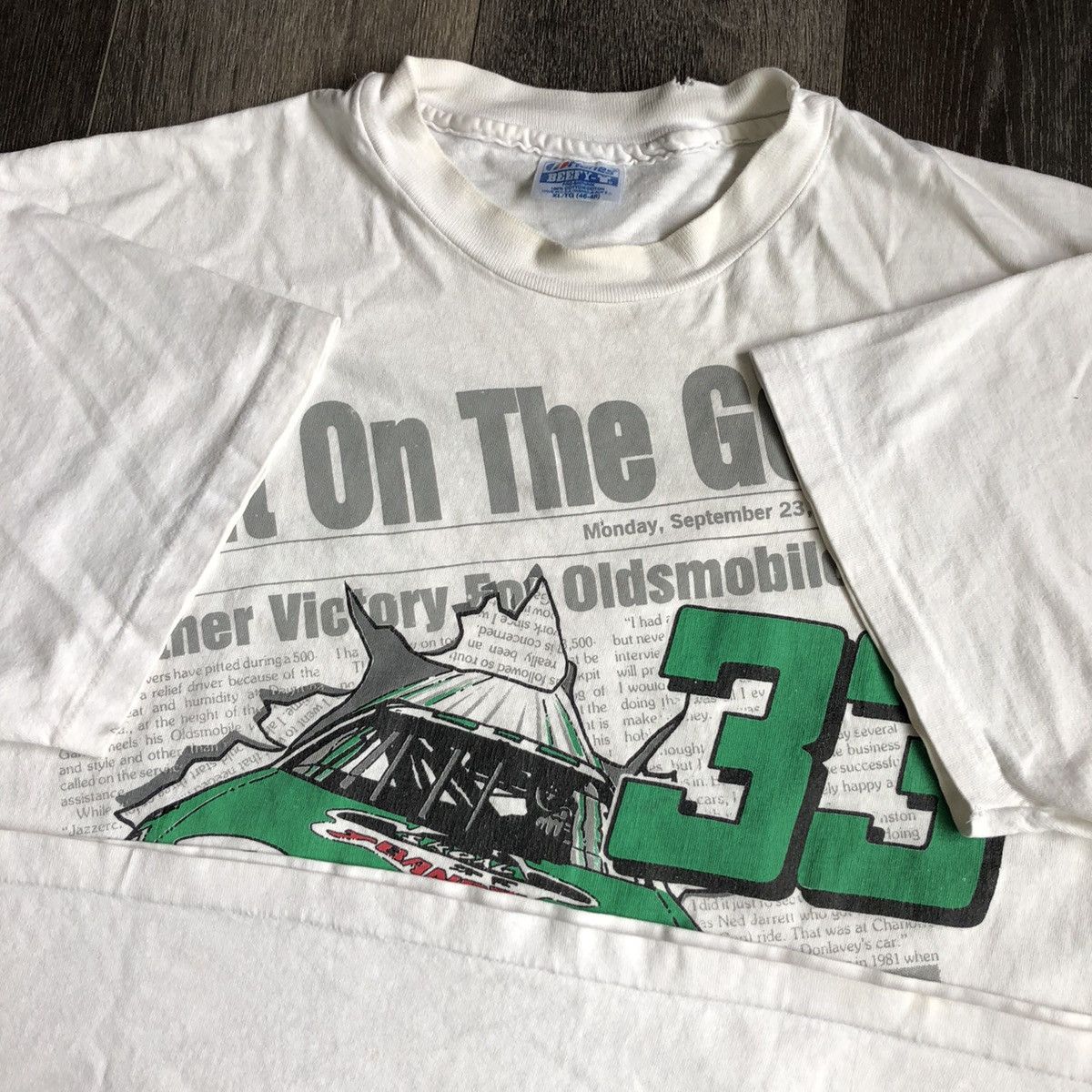 NASCAR Vintage 1990s NASCAR Harry Gant Racing Graphic Logo T Shirt Size US XL / EU 56 / 4 - 6 Thumbnail