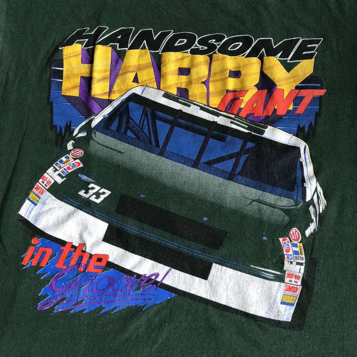 NASCAR Vintage 1990s Handsome Harry Gant NASCAR Graphic Tee Shirt Size US XL / EU 56 / 4 - 3 Thumbnail