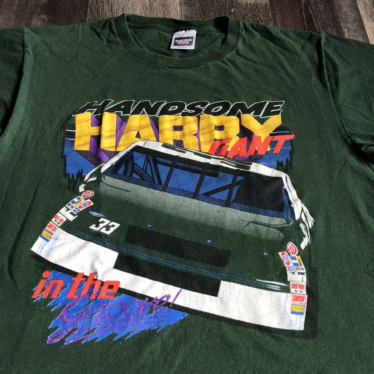 NASCAR Vintage 1990s Handsome Harry Gant NASCAR Graphic Tee Shirt Size US XL / EU 56 / 4 - 1 Thumbnail