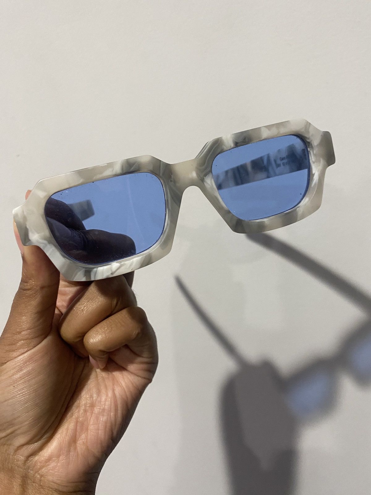 A-COLD-WALL* × Retrosuperfuture A-COLD-WALL x RETROSUPERFUTURE White/Grey Marble Glasses Size ONE SIZE - 1 Thumbnail