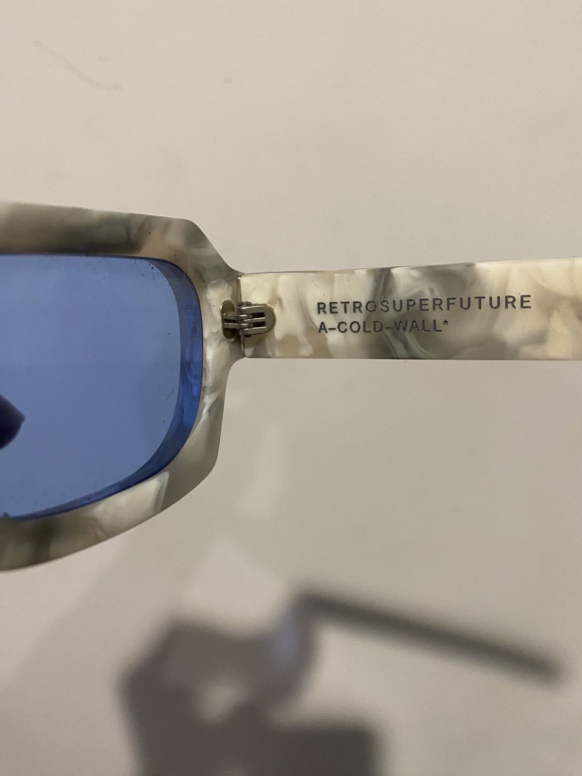 A-COLD-WALL* × Retrosuperfuture A-COLD-WALL x RETROSUPERFUTURE White/Grey Marble Glasses Size ONE SIZE - 4 Thumbnail