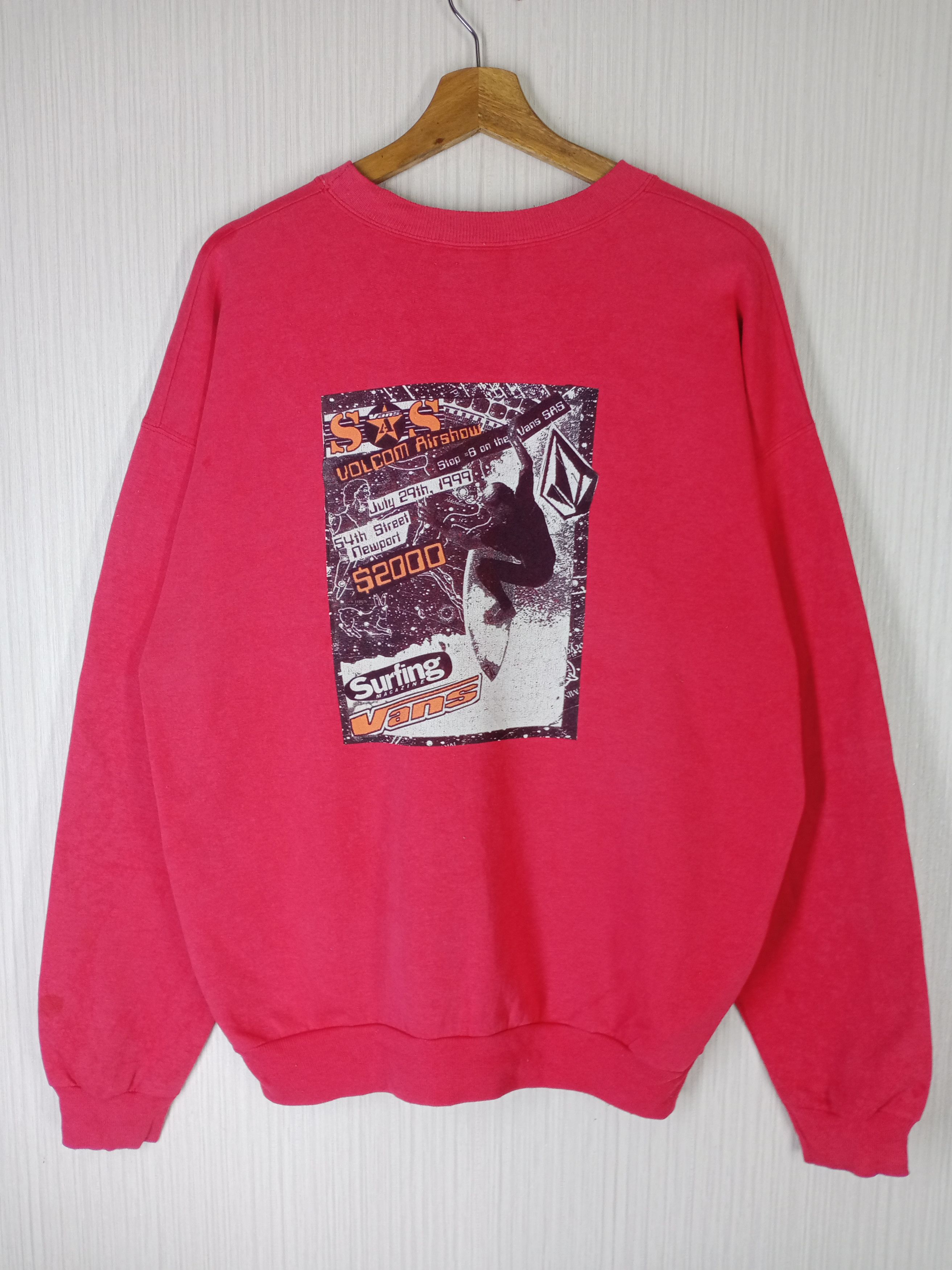 Vans Rare Vintage 1999 Vans SAS VOLCOM Airshow Sweatshirt Size US L / EU 52-54 / 3 - 2 Thumbnail
