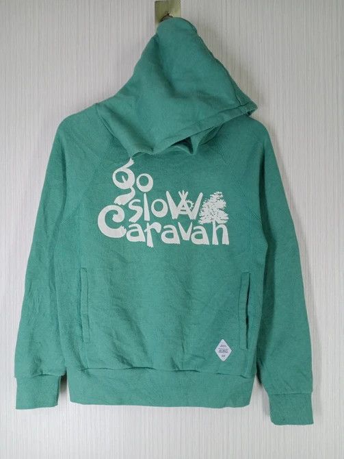 go slow caravan Rare Vintage Go Slow Caravan Big Logo Hoodie Sweatshirt Size US S / EU 44-46 / 1 - 1 Thumbnail
