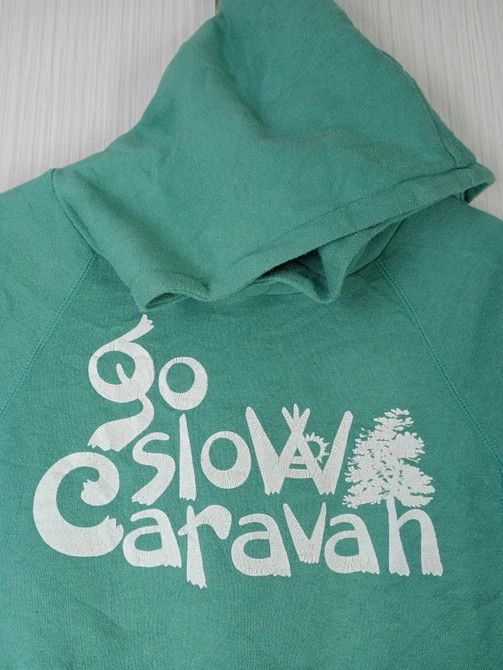 go slow caravan Rare Vintage Go Slow Caravan Big Logo Hoodie Sweatshirt Size US S / EU 44-46 / 1 - 2 Thumbnail