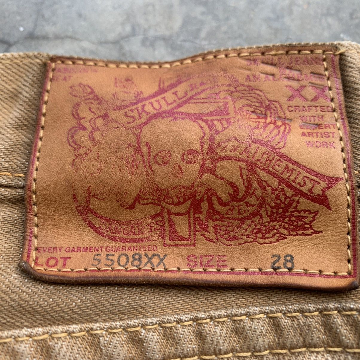 Japanese Brand Skull Alchemist Flare Jeans Size W28x29.5 Size US 28 / EU 44 - 10 Thumbnail