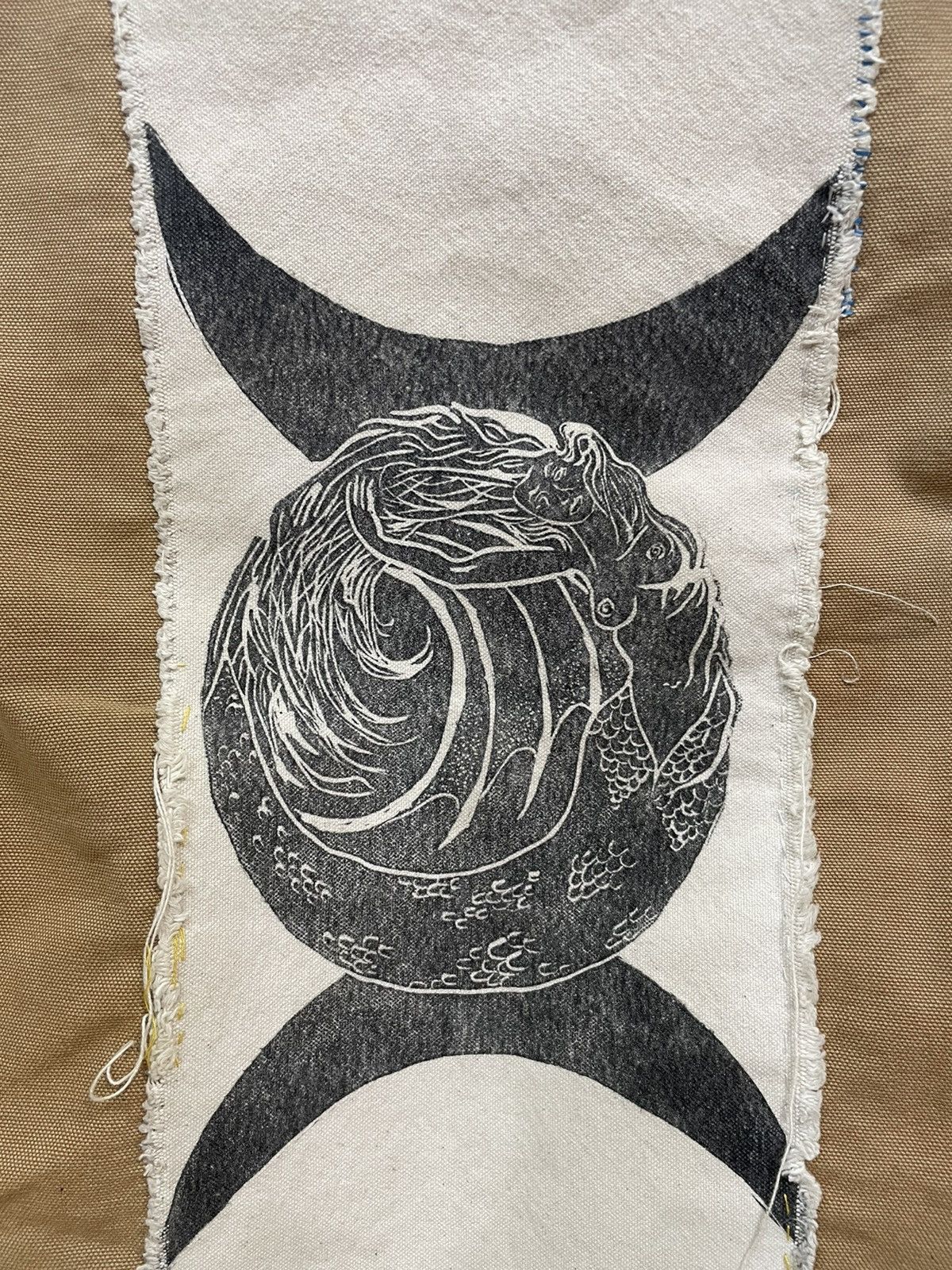 Vintage Carhartt Detroit Custom Mermaid Patch Wool Lined