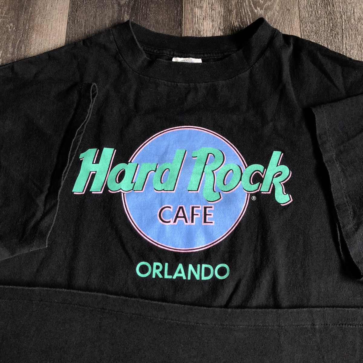 Hard Rock Cafe Vintage 1990s Hard Rock Cafe Orlando Florida Retro Logo Tee Size US XL / EU 56 / 4 - 3 Thumbnail