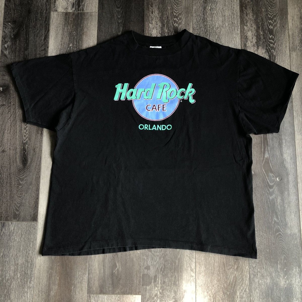 Hard Rock Cafe Vintage 1990s Hard Rock Cafe Orlando Florida Retro Logo Tee Size US XL / EU 56 / 4 - 2 Thumbnail