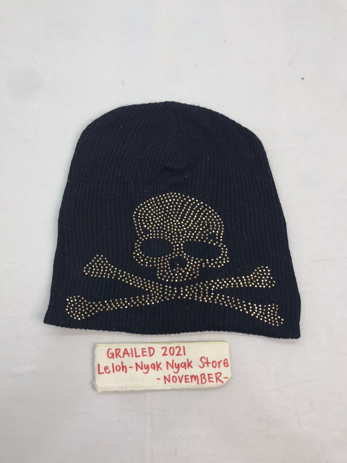 image of Skulls skull Beani Punk Bondage Design in Black, Men's