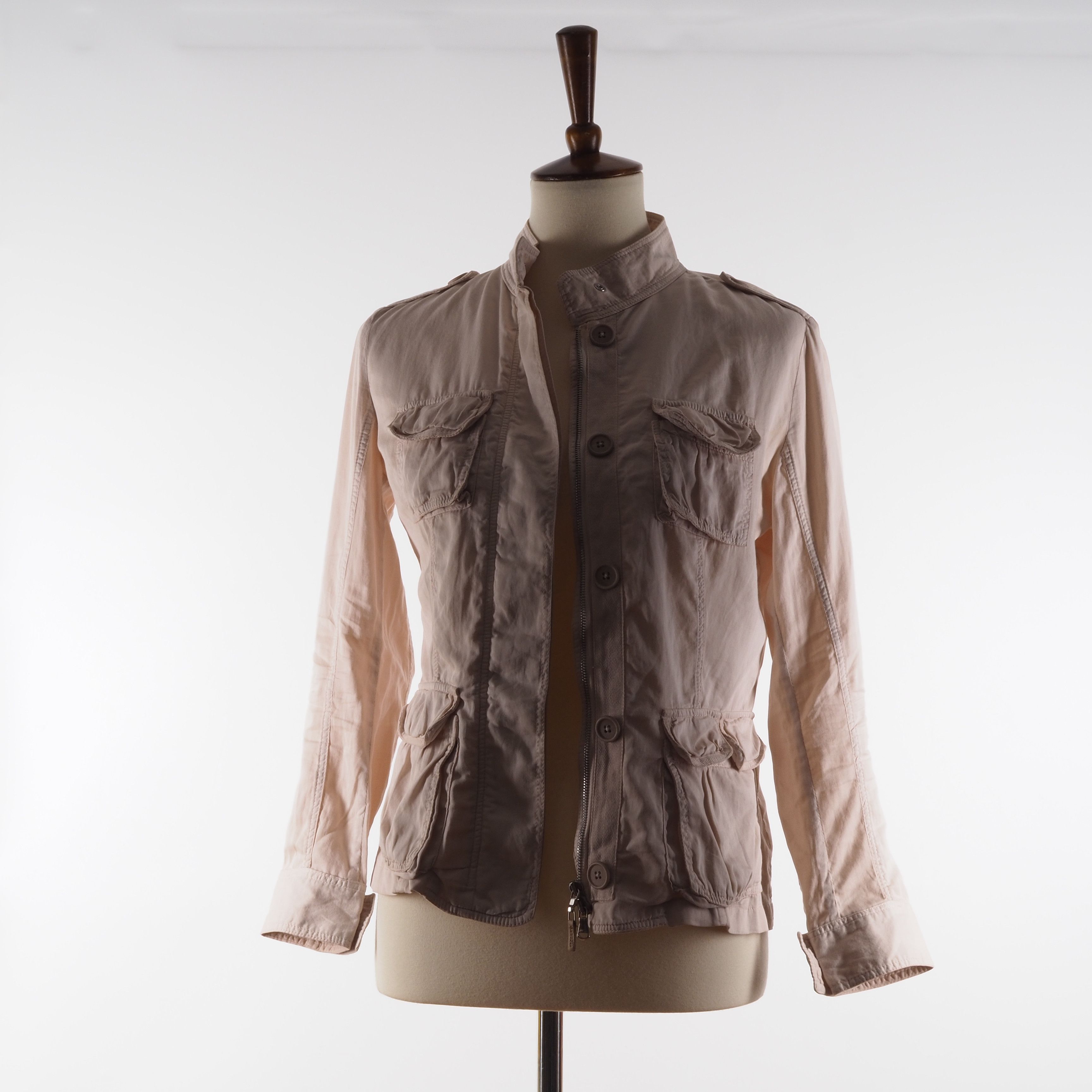Brunello Cucinelli Brunello Cucinelli Beige Lightweight Utility Jacket Size S / US 4 / IT 40 - 4 Thumbnail