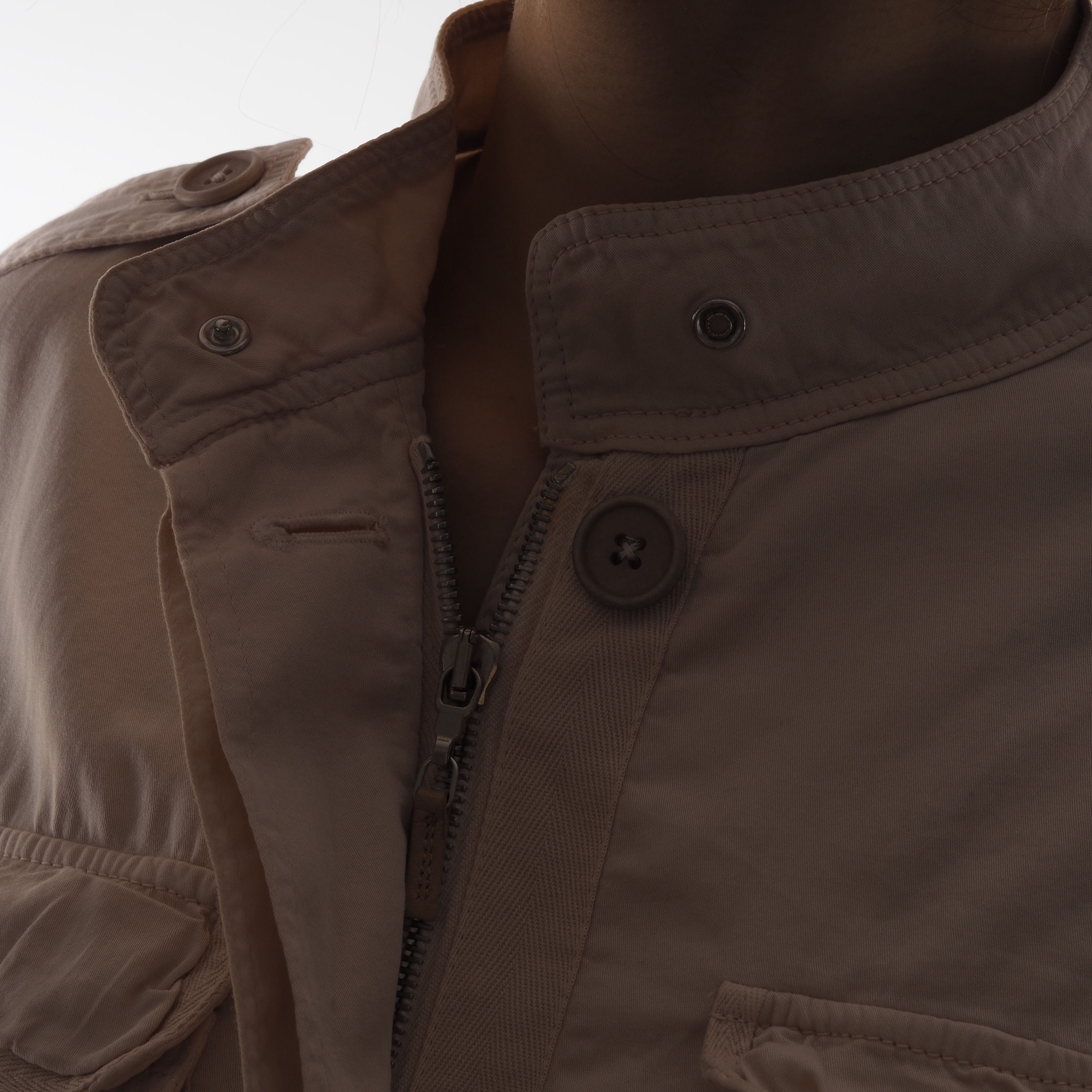Brunello Cucinelli Brunello Cucinelli Beige Lightweight Utility Jacket Size S / US 4 / IT 40 - 3 Thumbnail
