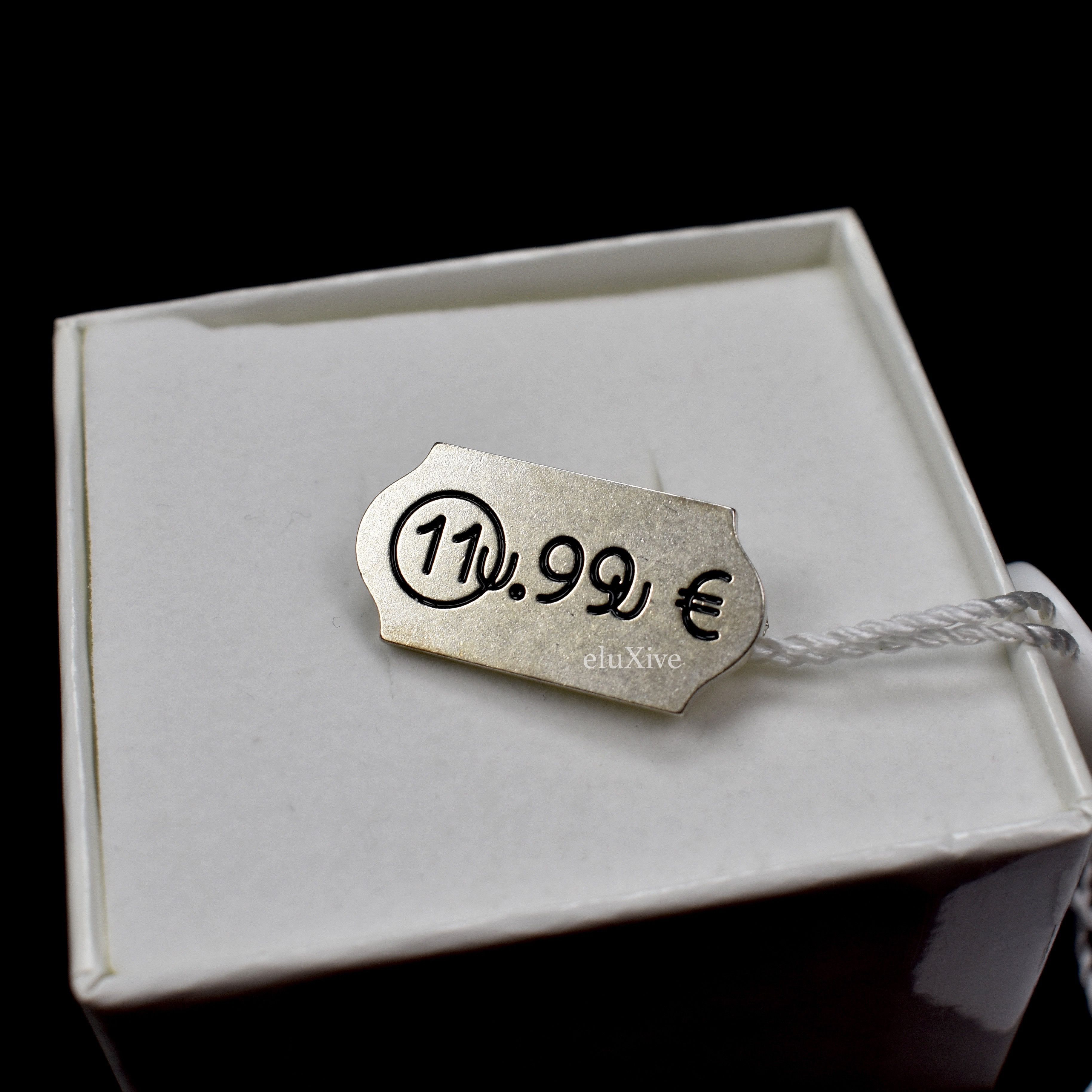 Maison Margiela Silver Price Tag Logo Pin NWT Size ONE SIZE - 8 Thumbnail