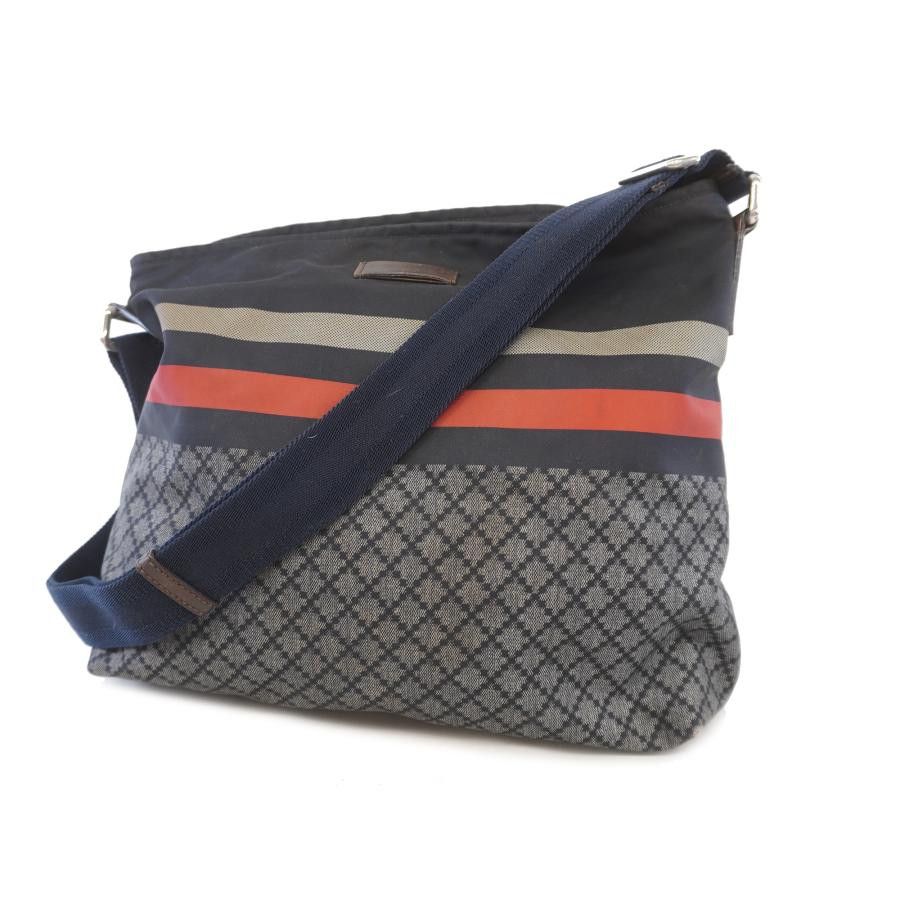 Gucci Hardware Diamante Nylon Black Silver Shoulder Bag