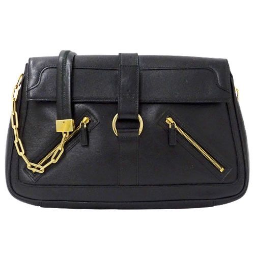 Gucci Pochette Chain Shoulder Leather Black Crossbody Bag Shoulder Bag