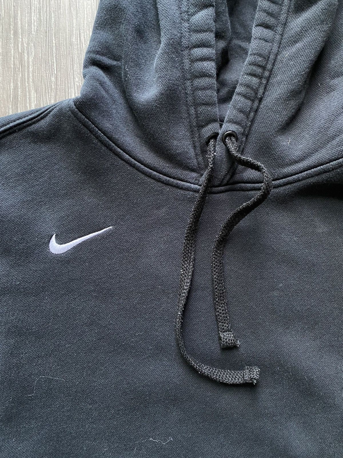 Nike Rare Vintage Vintage Black Nike Hoodie Swoosh on Right Side Grailed