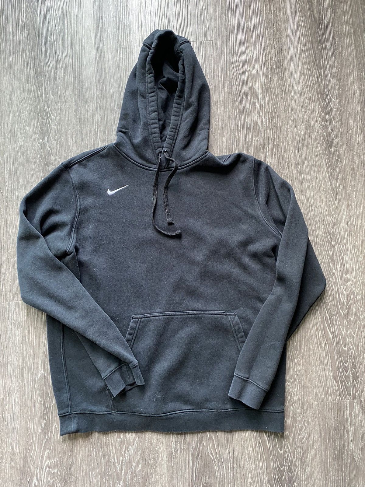 Nike Rare Vintage Vintage Black Nike Hoodie Swoosh on Right Side Grailed