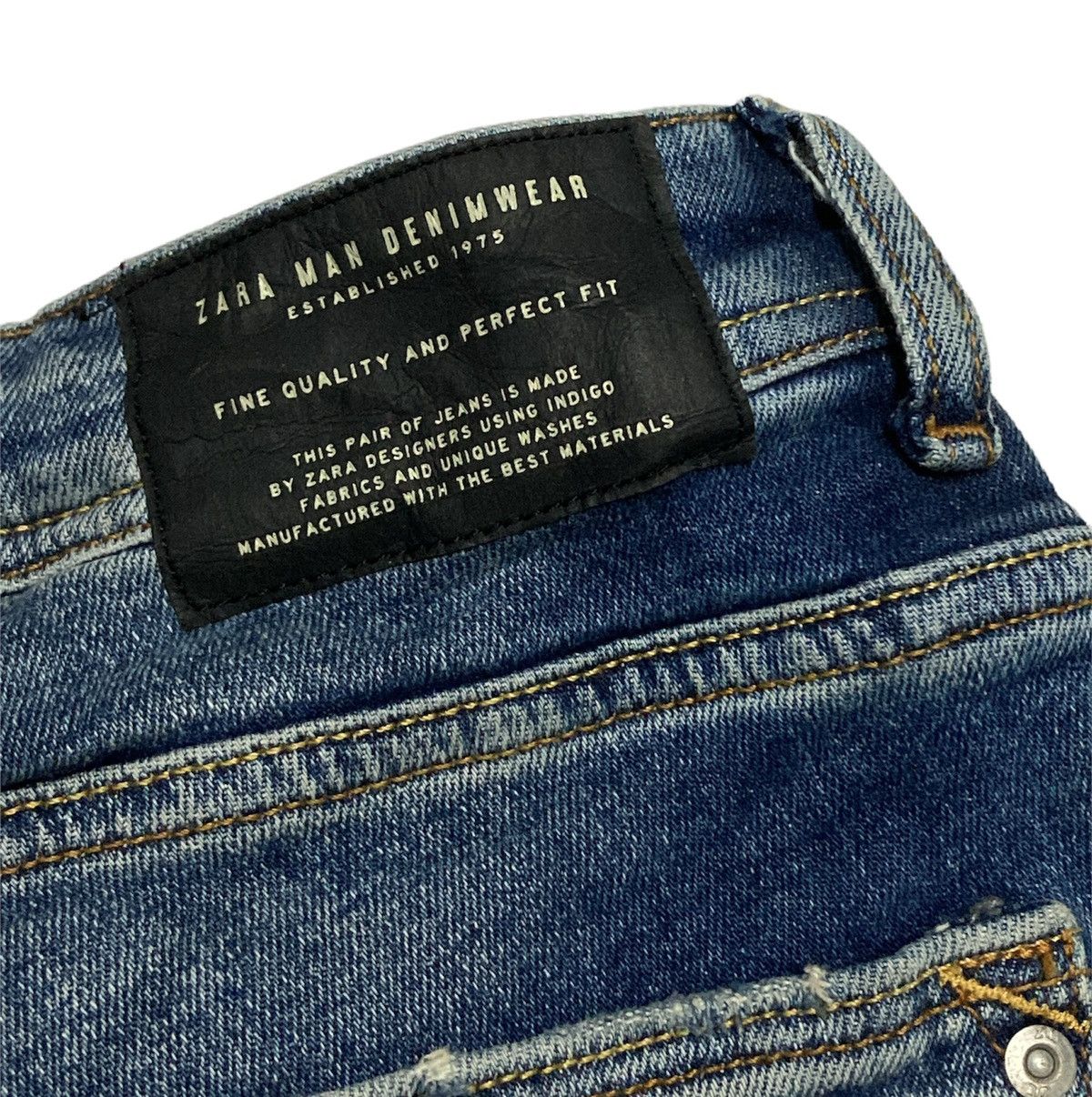 Zara DISTRESSED PAINT SPLATTER DENIM Size US 30 / EU 46 - 9 Thumbnail