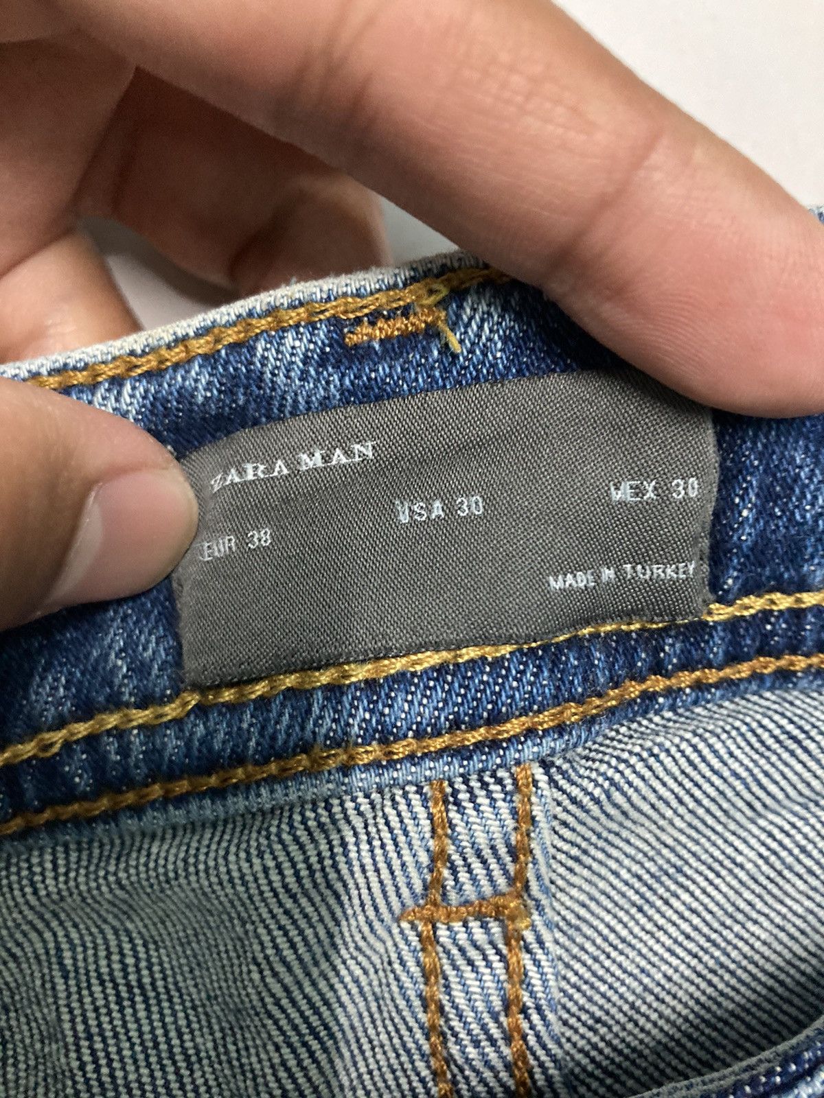 Zara DISTRESSED PAINT SPLATTER DENIM Size US 30 / EU 46 - 6 Thumbnail