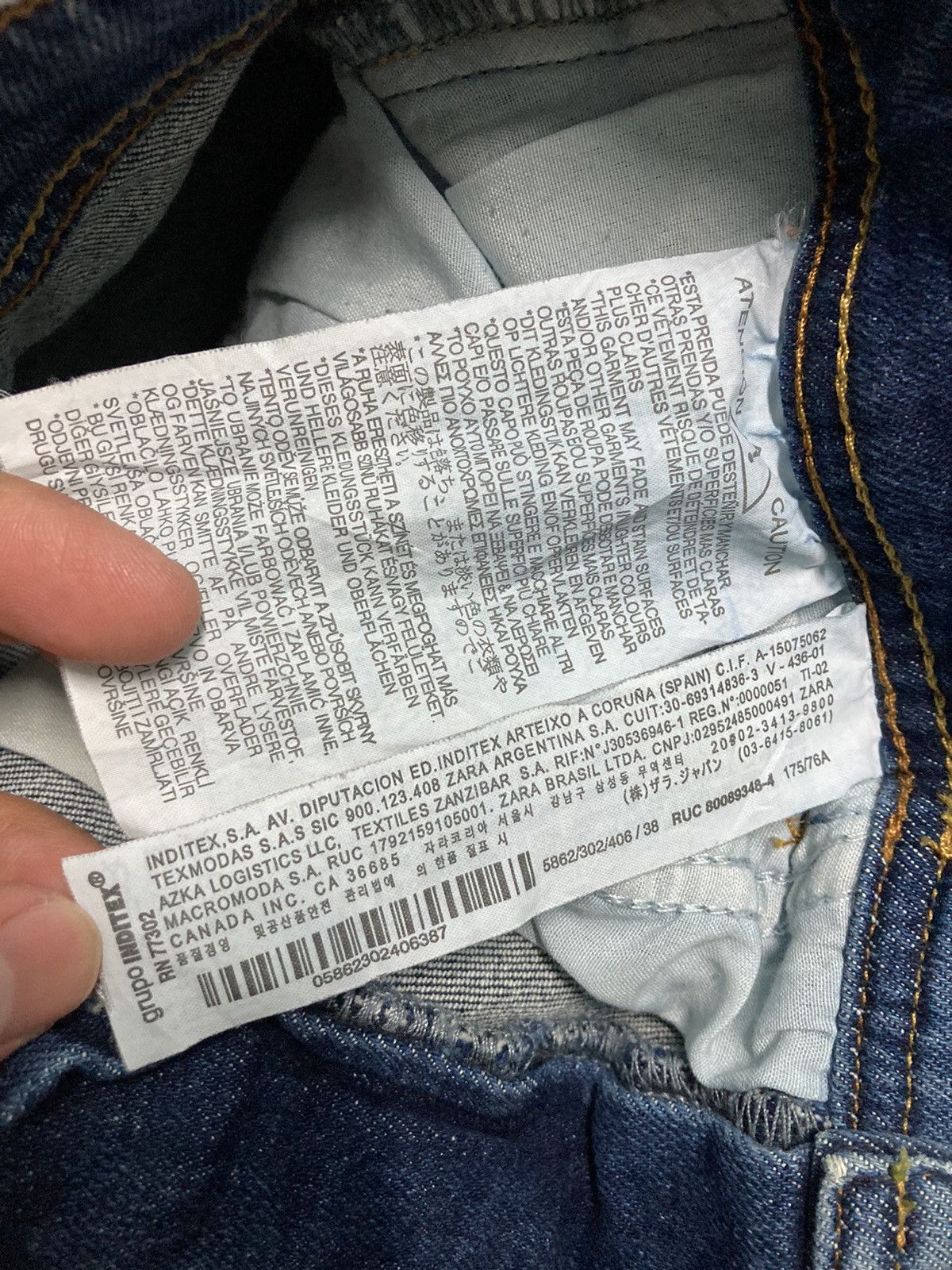 Zara DISTRESSED PAINT SPLATTER DENIM Size US 30 / EU 46 - 7 Thumbnail