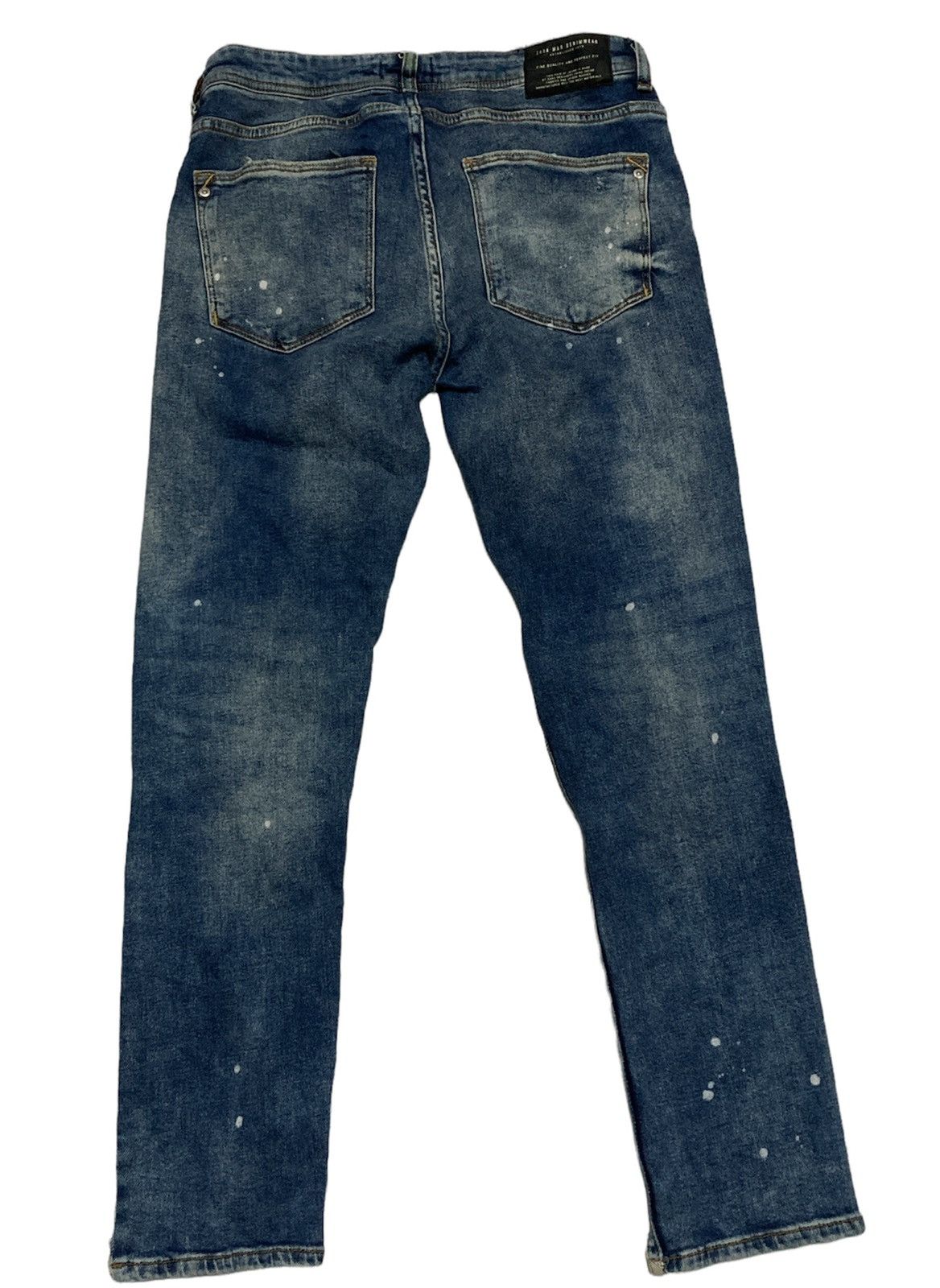Zara DISTRESSED PAINT SPLATTER DENIM Size US 30 / EU 46 - 8 Thumbnail