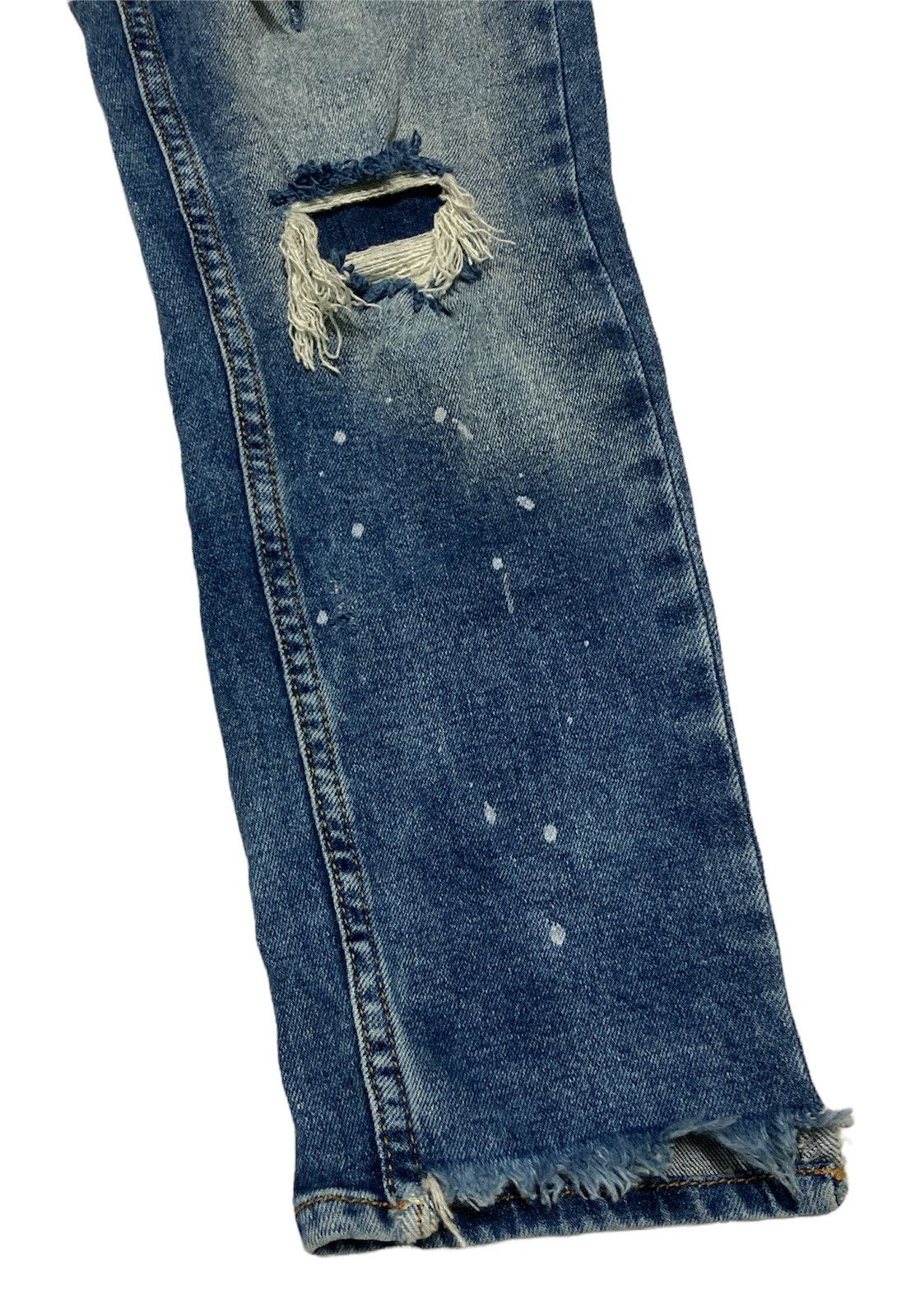 Zara DISTRESSED PAINT SPLATTER DENIM Size US 30 / EU 46 - 3 Thumbnail
