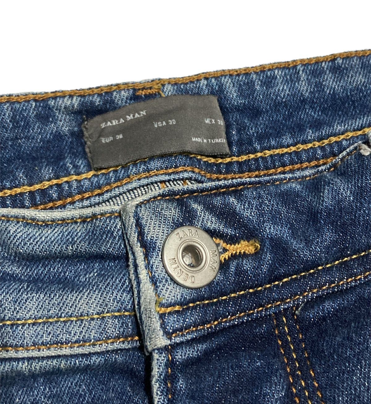 Zara DISTRESSED PAINT SPLATTER DENIM Size US 30 / EU 46 - 5 Thumbnail