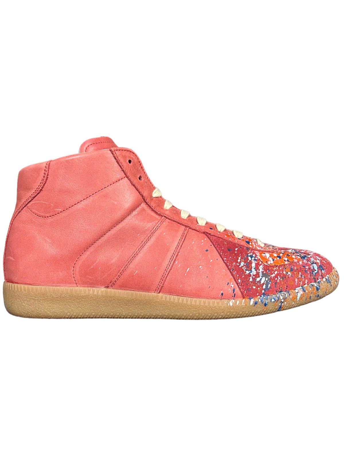 Maison Margiela Paint Splatter High Top GATs | Grailed
