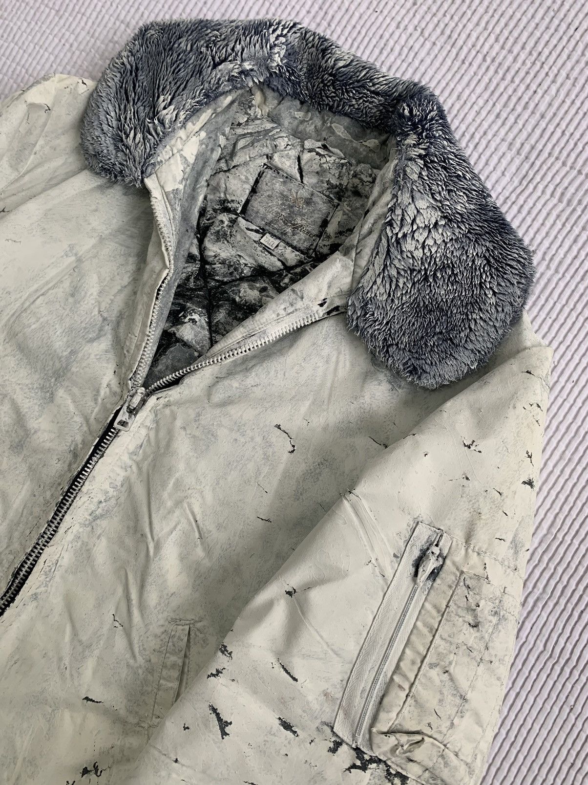 Handmade Cracking Paint Bomber Size US L / EU 52-54 / 3 - 5 Thumbnail