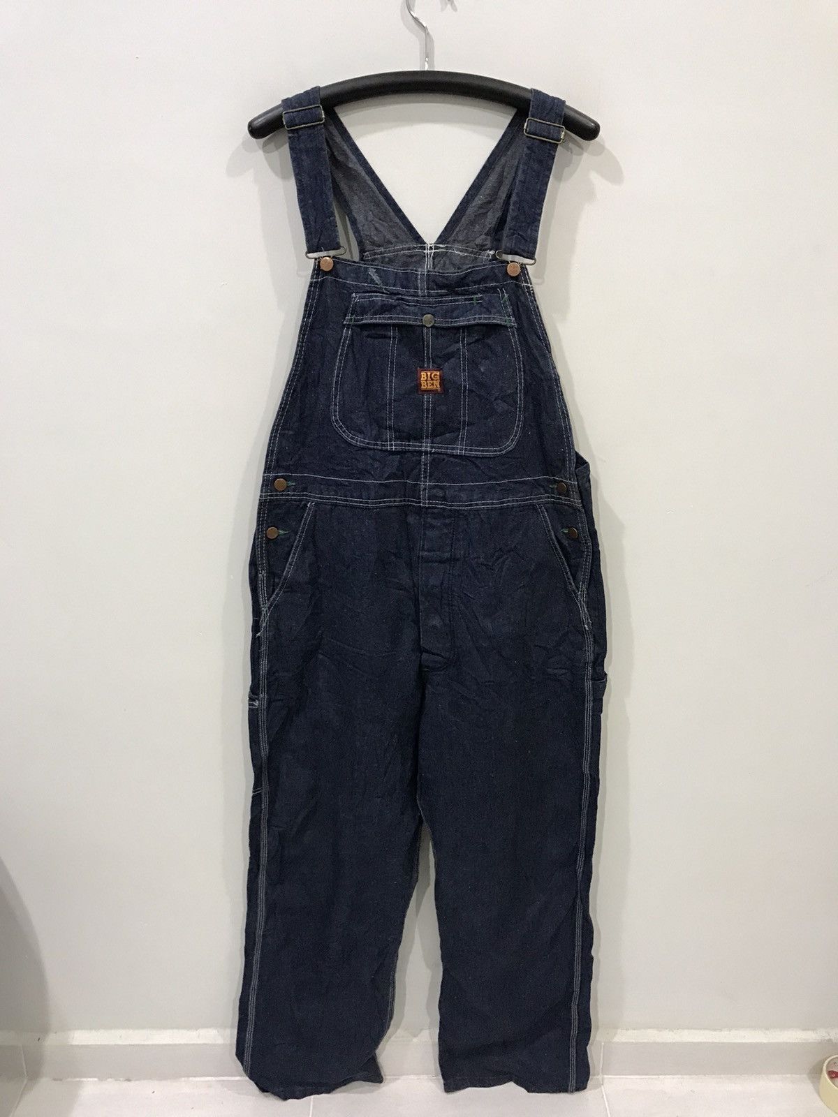 Japanese Brand 🔥For W35-w37🔥BIG BEN Denim Overall Size US 39 - 3 Thumbnail
