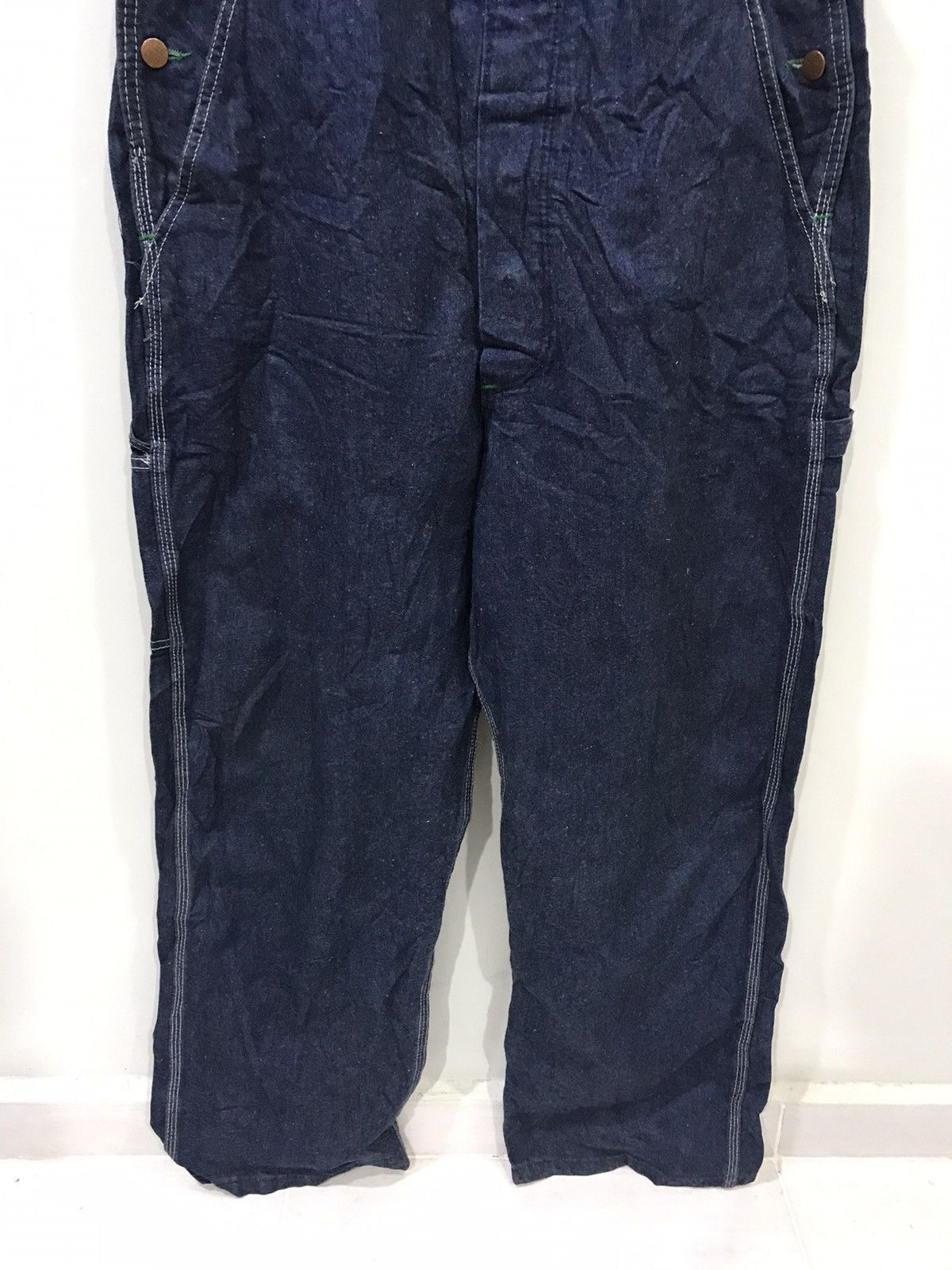 Japanese Brand 🔥For W35-w37🔥BIG BEN Denim Overall Size US 39 - 7 Thumbnail