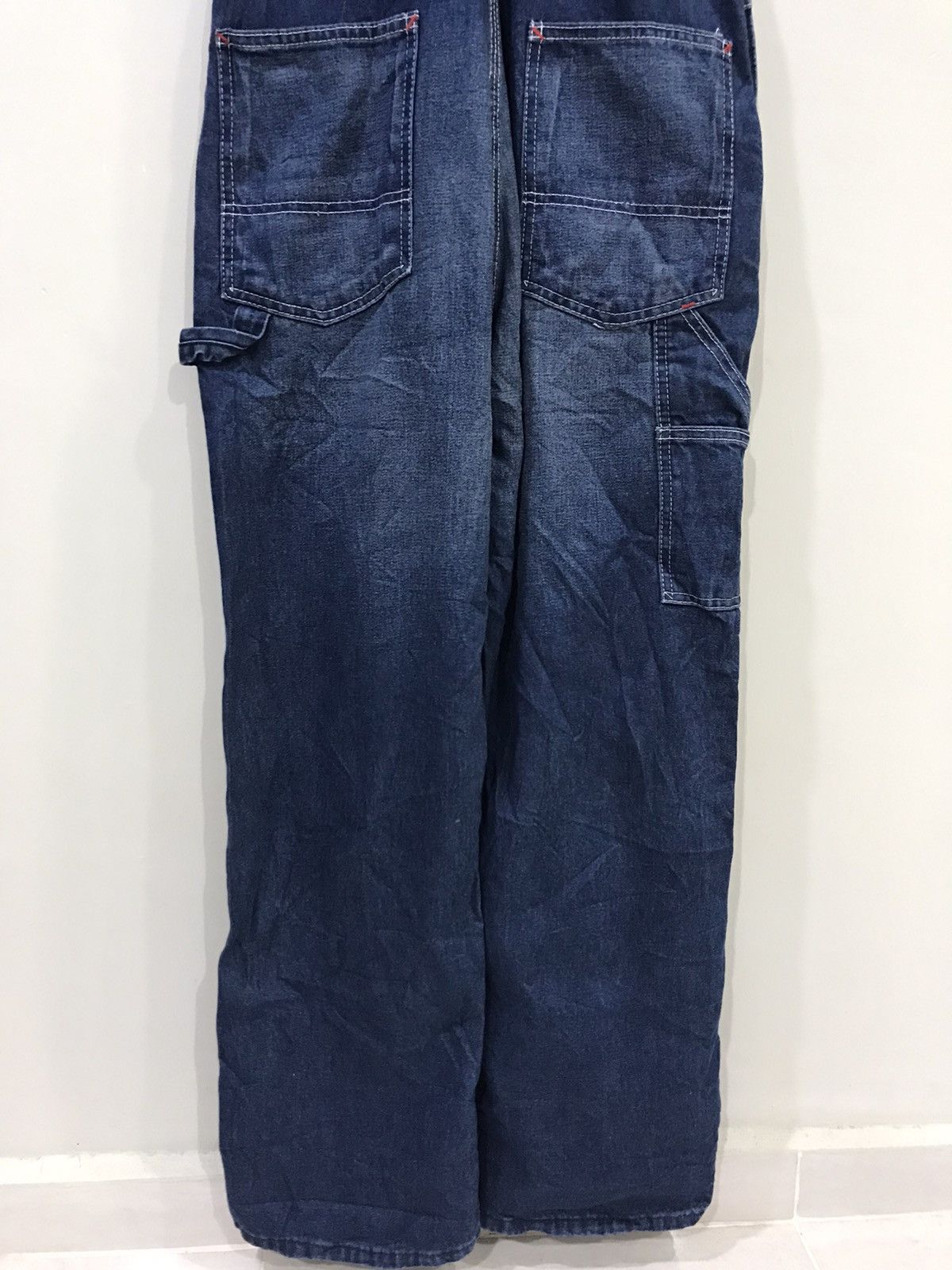 Vintage FOR W29-W31🔥Vintage ROUNDHOUSE Classic Fade Denim Overall Size US 33 - 11 Thumbnail