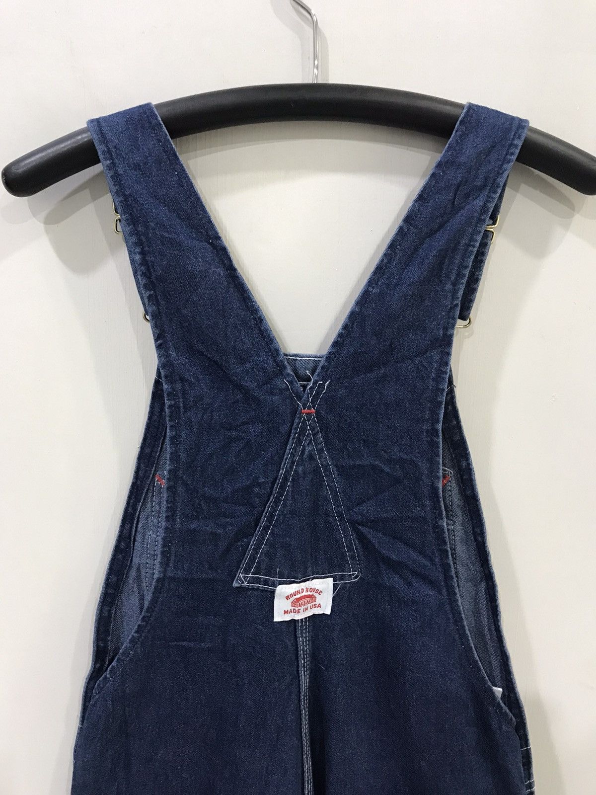Vintage FOR W29-W31🔥Vintage ROUNDHOUSE Classic Fade Denim Overall Size US 33 - 10 Thumbnail