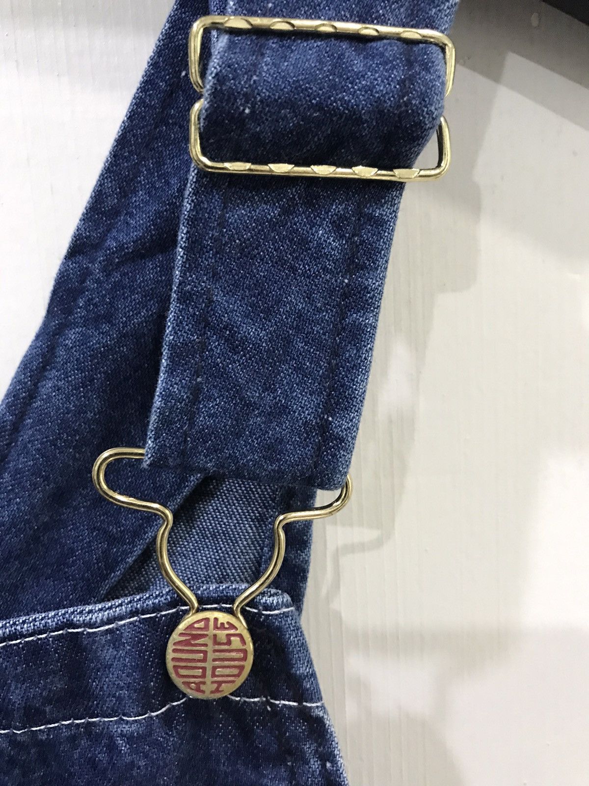 Vintage FOR W29-W31🔥Vintage ROUNDHOUSE Classic Fade Denim Overall Size US 33 - 4 Thumbnail