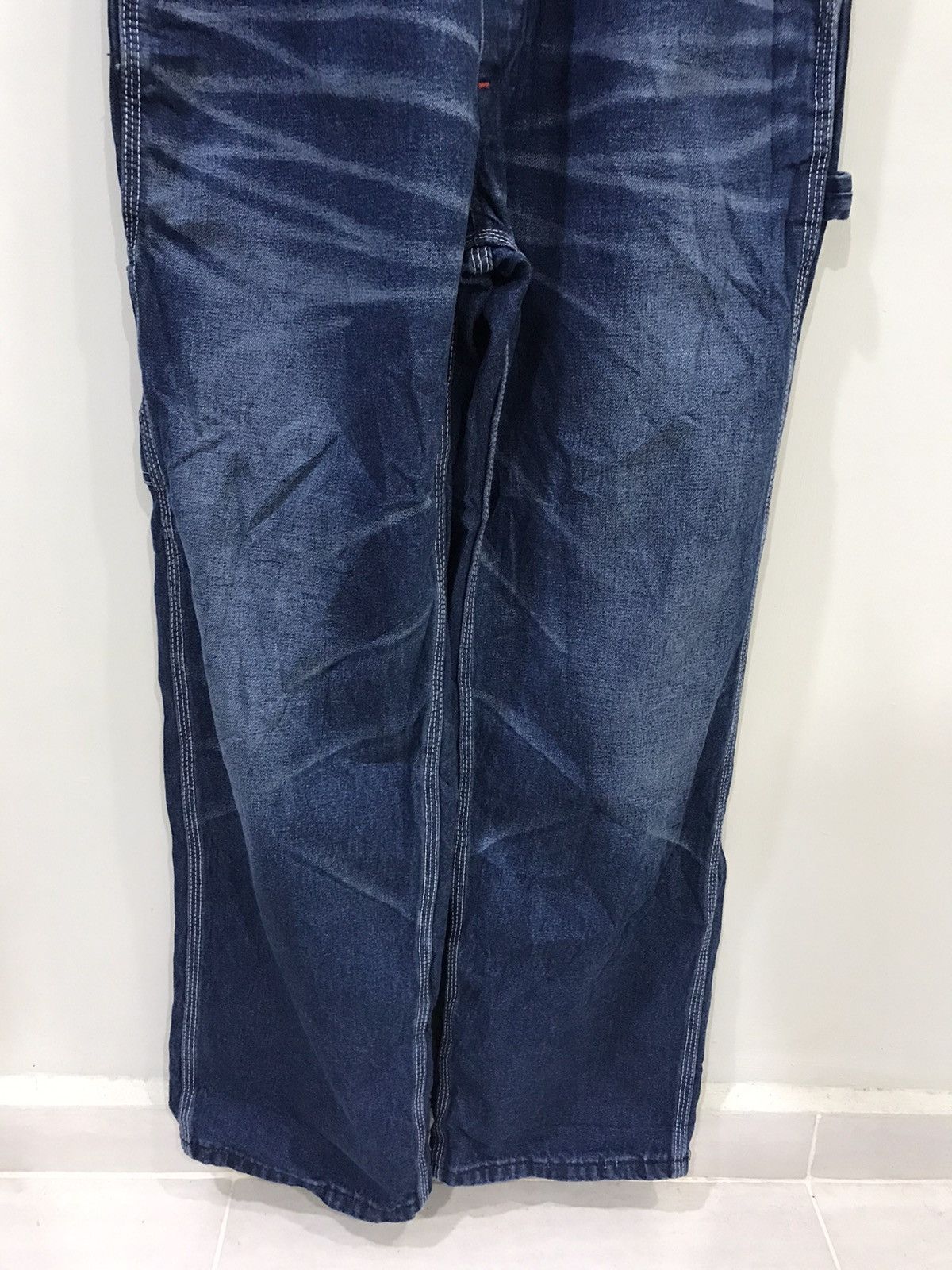 Vintage FOR W29-W31🔥Vintage ROUNDHOUSE Classic Fade Denim Overall Size US 33 - 8 Thumbnail