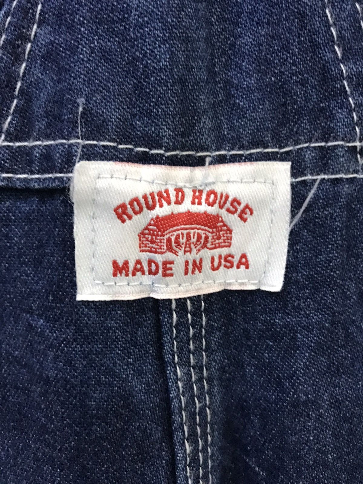 Vintage FOR W29-W31🔥Vintage ROUNDHOUSE Classic Fade Denim Overall Size US 33 - 12 Thumbnail