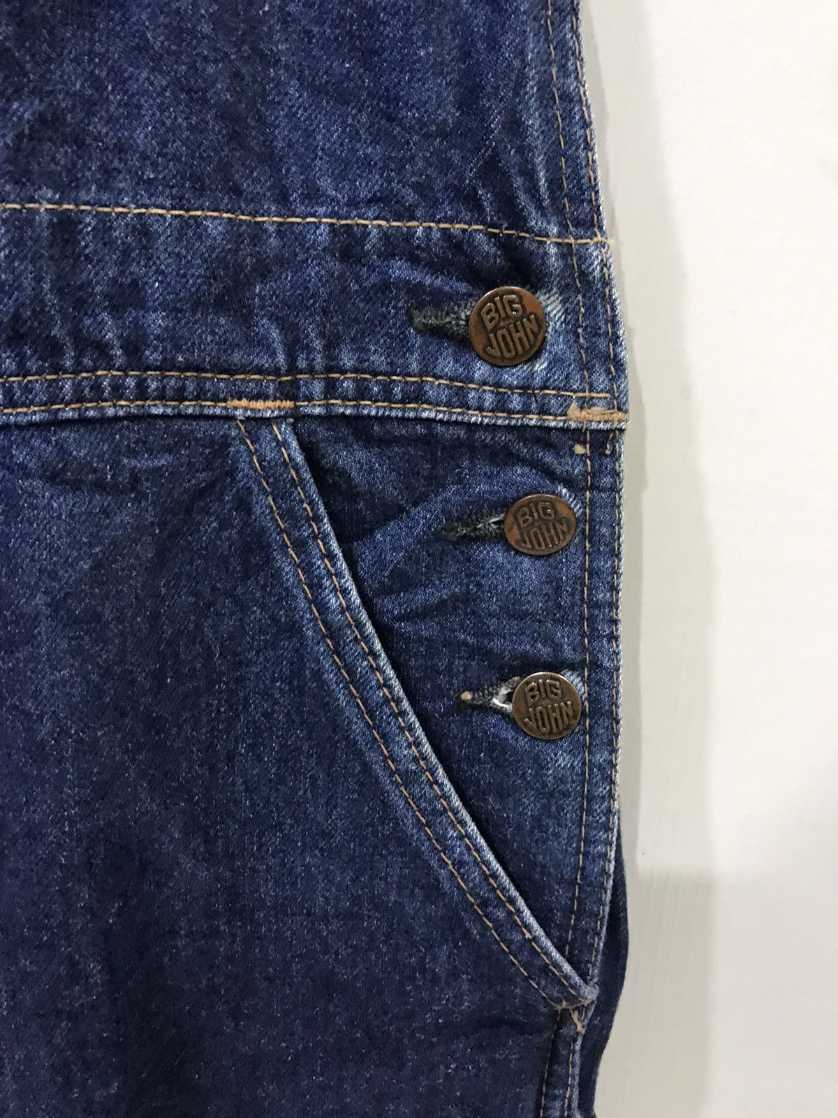 Big John For W27-29🔥BIG JOHN Japan Denim Overall Size US 31 - 6 Thumbnail