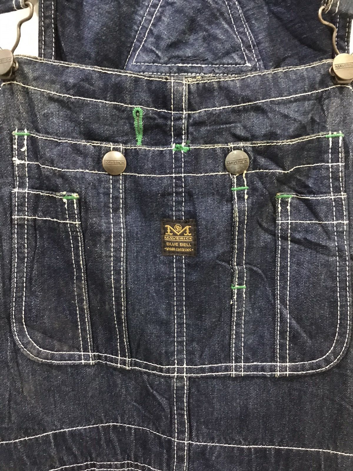 Japanese Brand 🔥FOR W32-W34🔥MAVERICK Japan Denim Overall Size US 36 / EU 52 - 7 Thumbnail