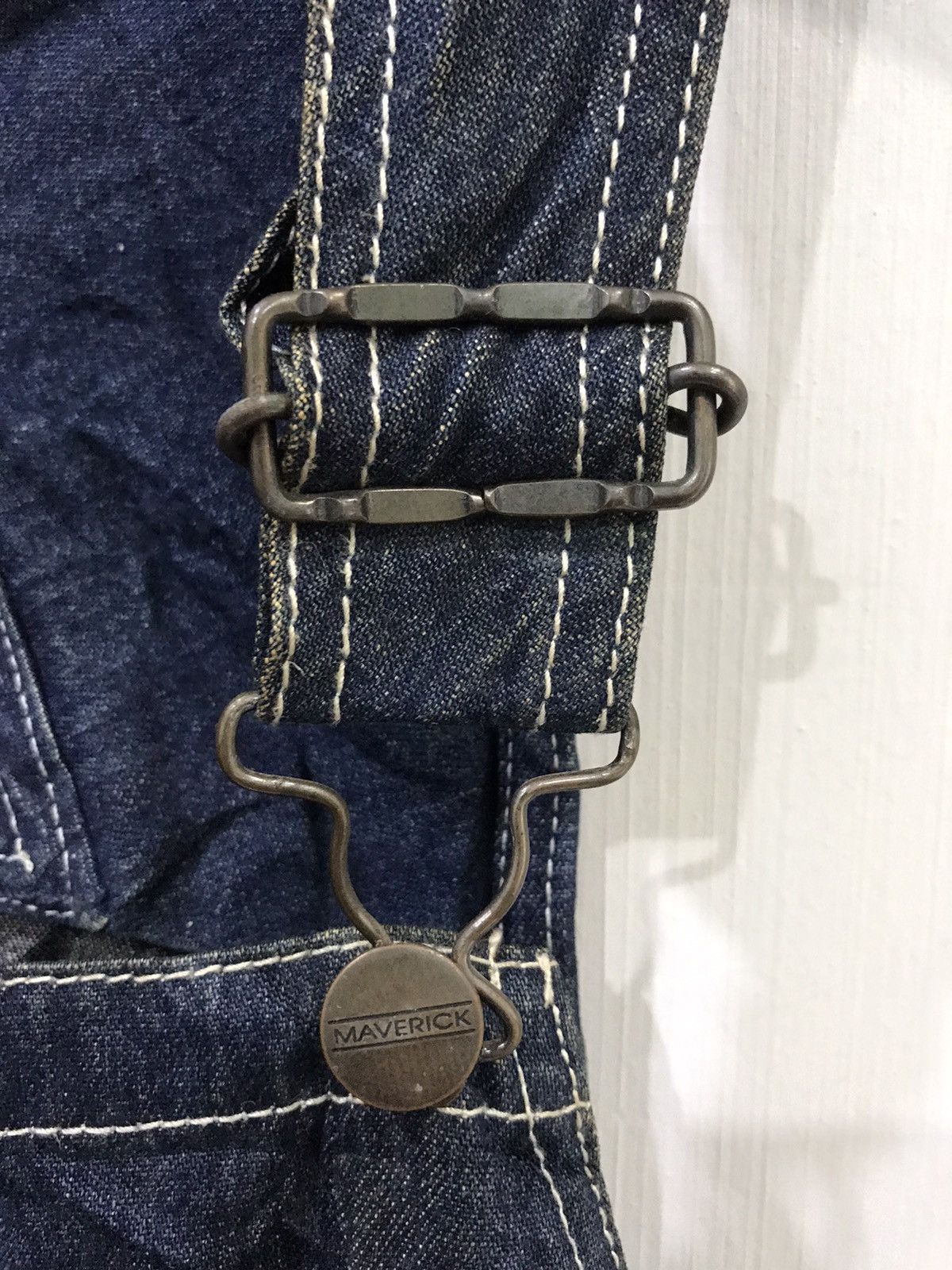Japanese Brand 🔥FOR W32-W34🔥MAVERICK Japan Denim Overall Size US 36 / EU 52 - 6 Thumbnail