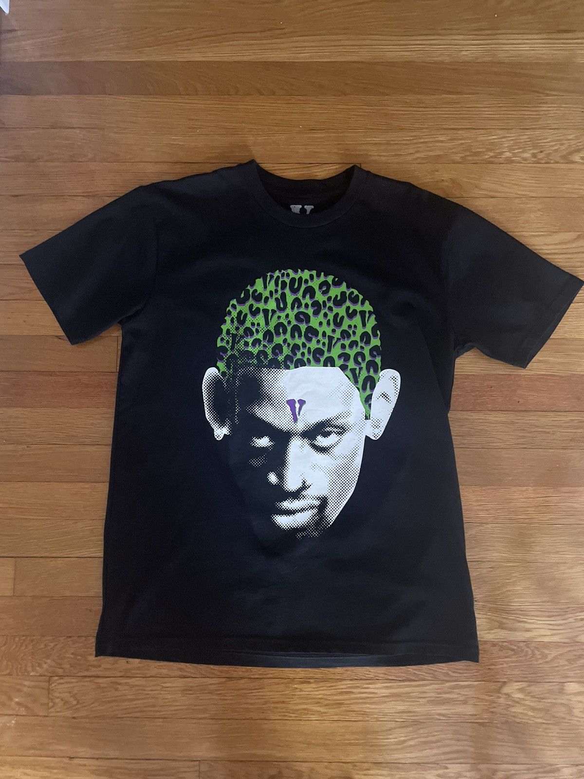 Vlone Vlone X Dennis Rodman Black Cheetah Print Shirt | Grailed