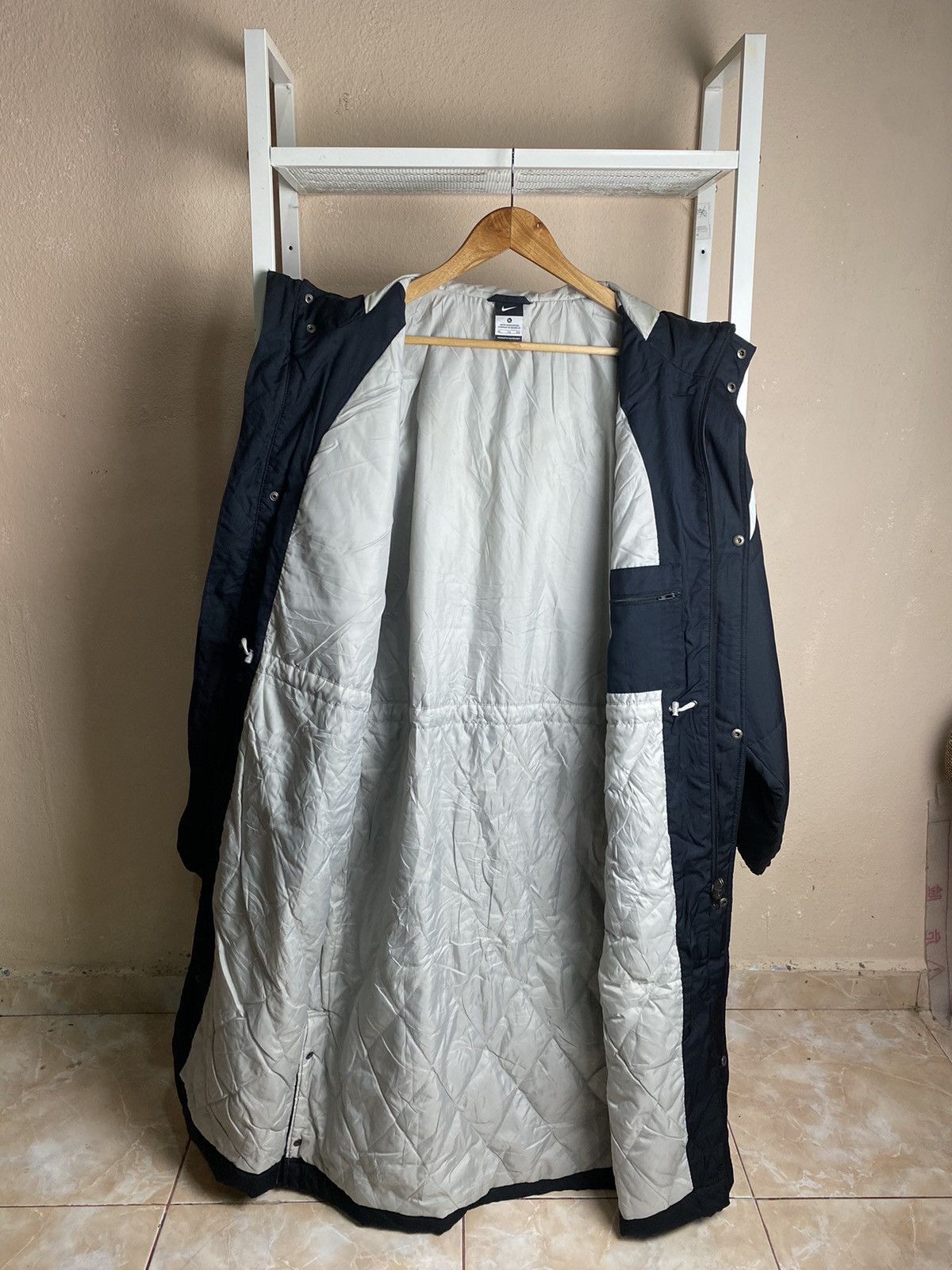 Japanese Brand Nike Black Light Puffer Long Jacket Size US XL / EU 56 / 4 - 20 Thumbnail