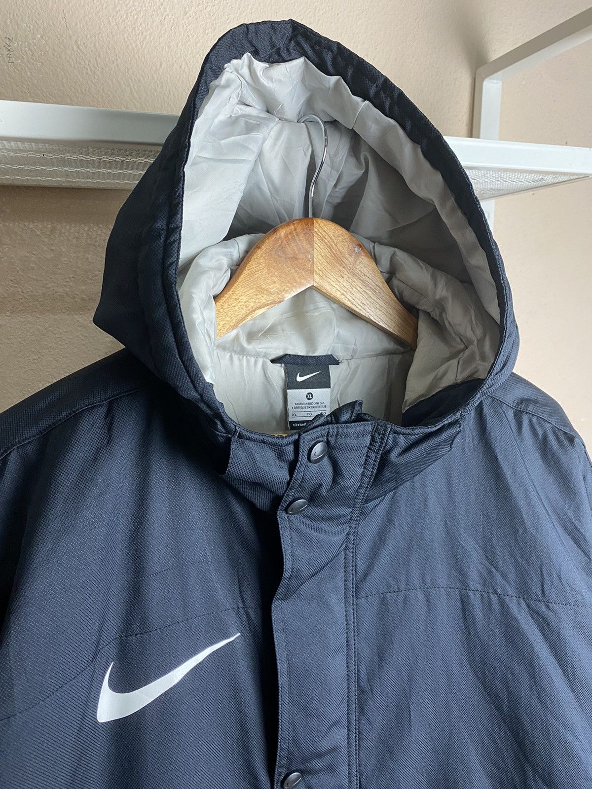 Japanese Brand Nike Black Light Puffer Long Jacket Size US XL / EU 56 / 4 - 5 Thumbnail