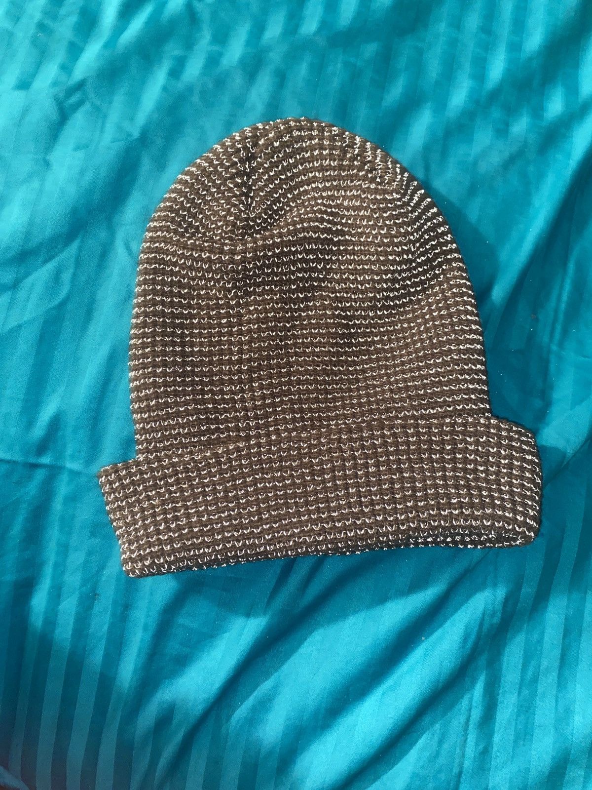 Fuck The Population Ftp reflective knit beanie olive Size ONE SIZE - 3 Thumbnail